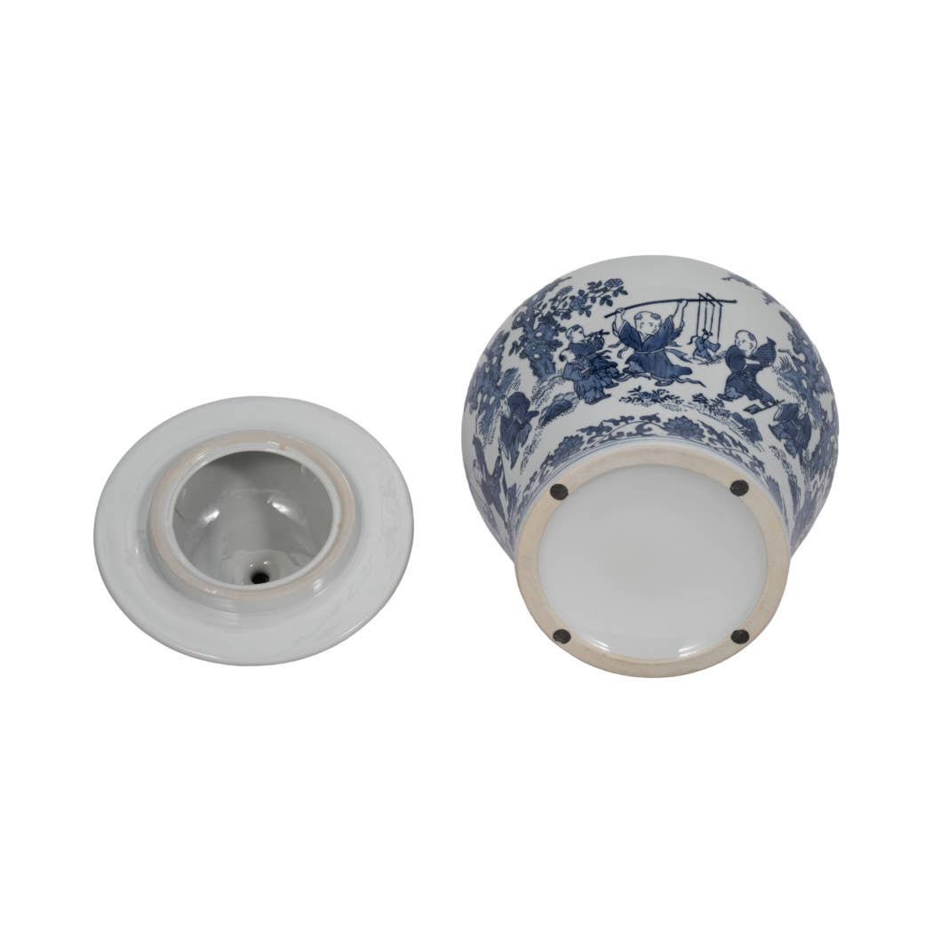 Sagebrook Home Blue Ceramic  Decorative Jar (15 inch)
