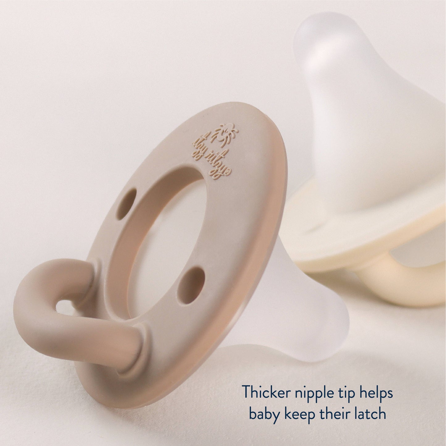 Itzy Ritzy Latch & Soothe Breastlike Pacifier-Taupe