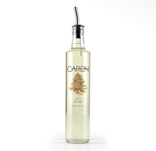 Caren Dish Soap with Pourer Spout (18 oz)-Cedar