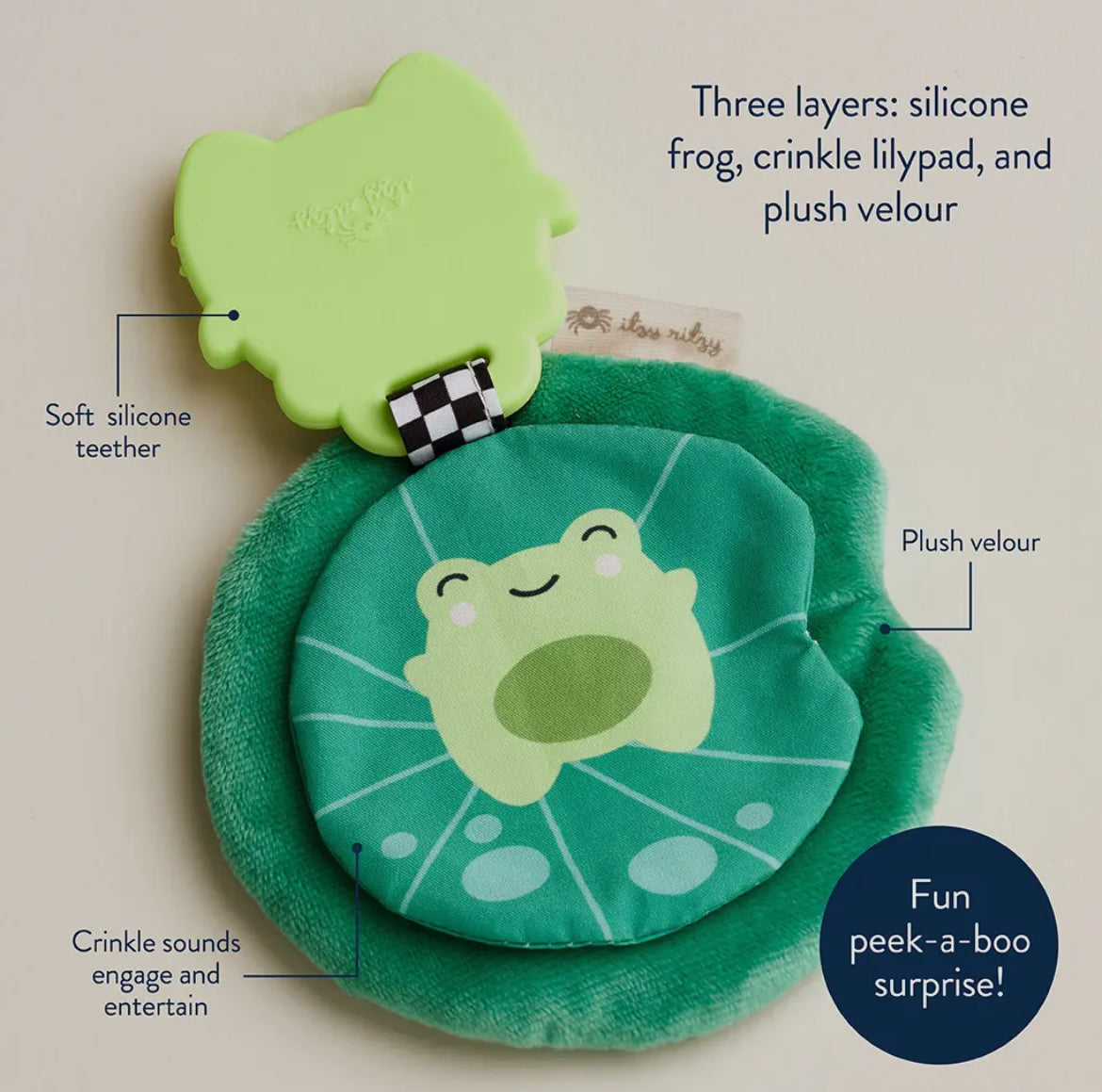 Itzy Ritzy Frog Sweetie Crinkle