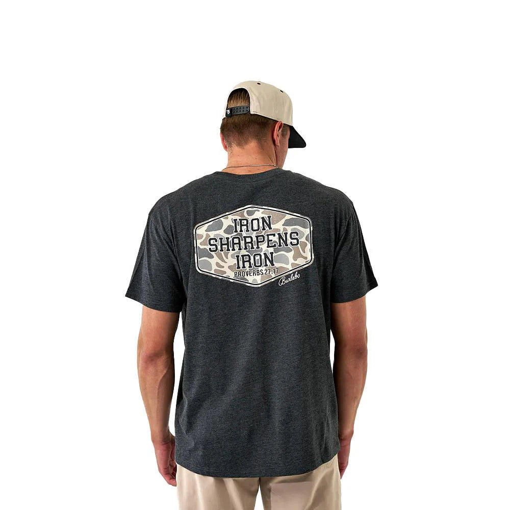 Burlebo Short Sleeve Tee-Iron Sharpens Iron Grey