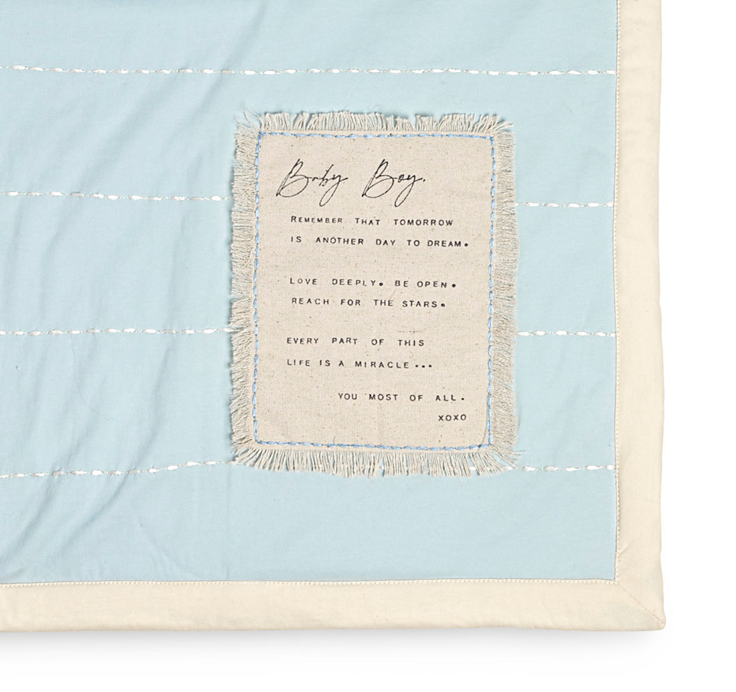 Demdaco Dear You Baby Blanket-Blue