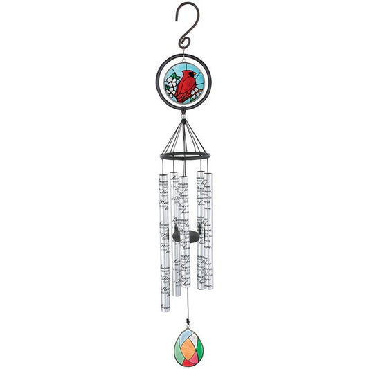 Carson Home Accents 35" Stained Glass Sonnet Chime-Heaven is Home