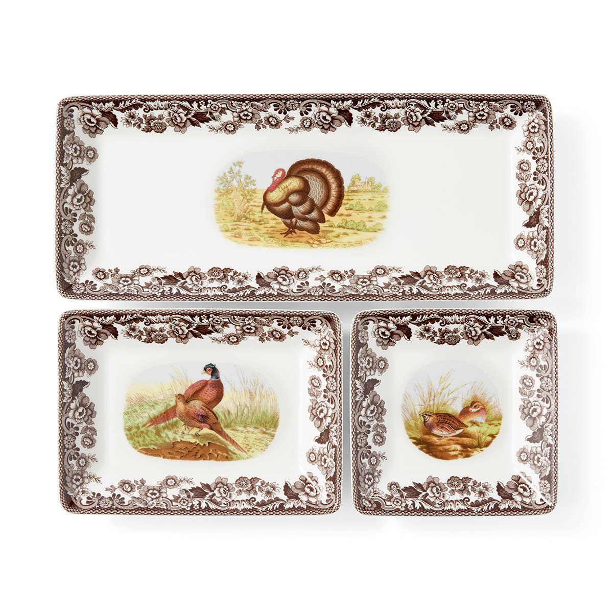 Kendrick Home Woodland 3 Piece Nesting Trays