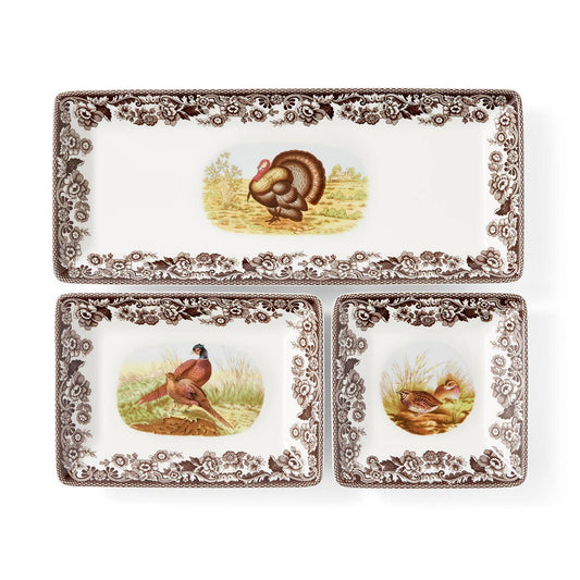 Kendrick Home Woodland 3 Piece Nesting Trays