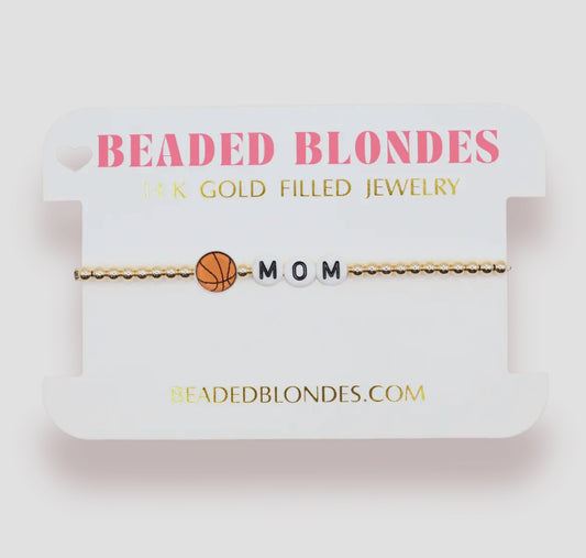 Beaded Blondes Basketball Mom Bracelet-Standard