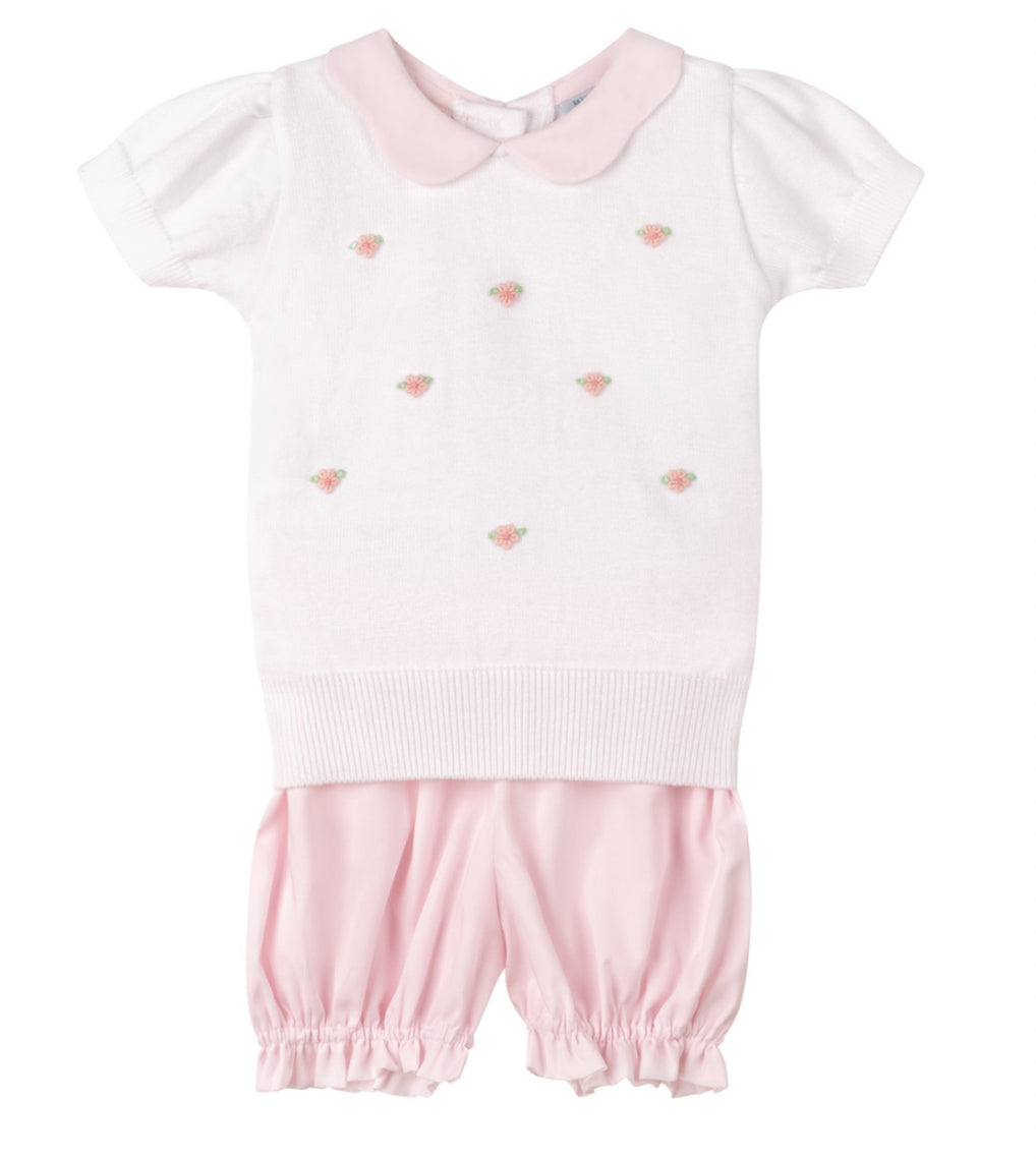 Feltman Brothers Girls Pink Daisy Sweater Set