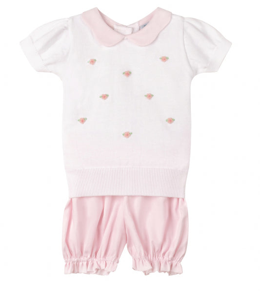 Feltman Brothers Girls Pink Daisy Sweater Set