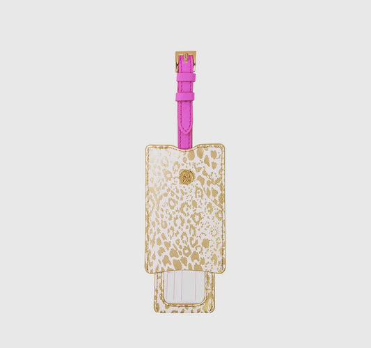 Lilly Pulitzer Luggage Tag-Gold Pattern Play
