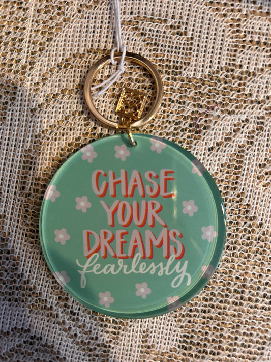 Mary Square Acrylic Keychain-Chase Your Dreams