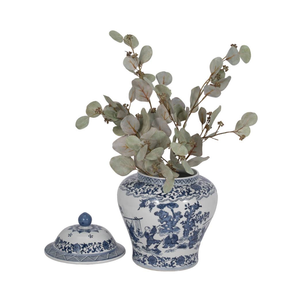 Sagebrook Home Blue Ceramic  Decorative Jar (15 inch)