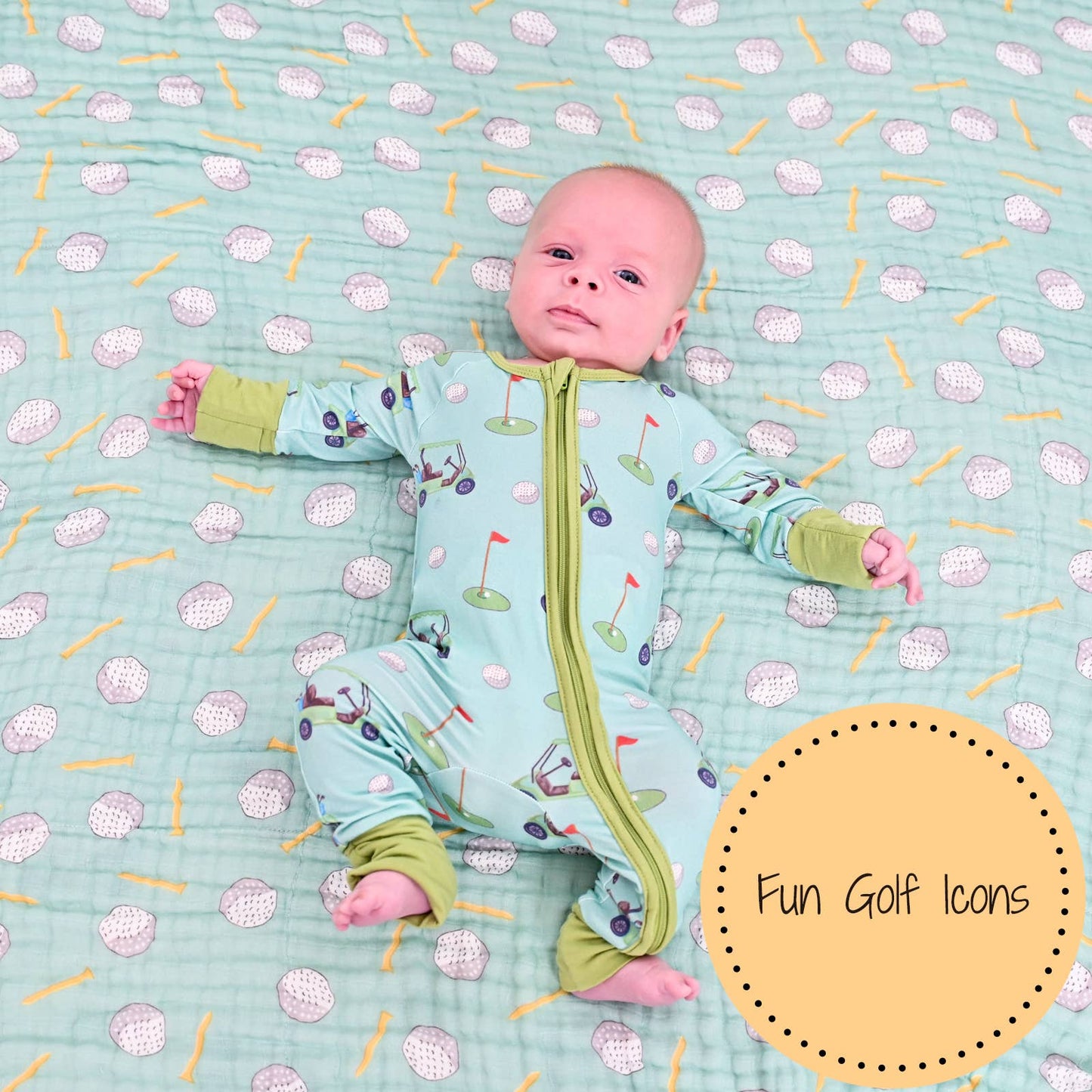 LollyBanks Baby Muslin Swaddle Blanket-Hole In One