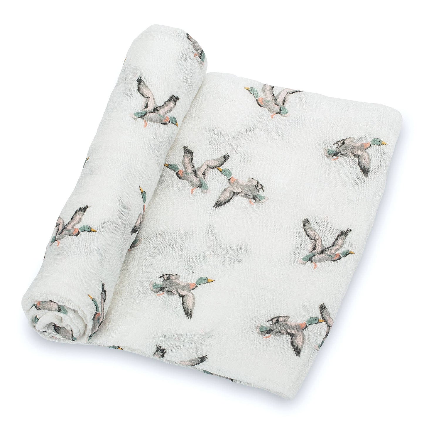 LollyBanks Baby Muslin Swaddle Blanket-Quackin’ Up