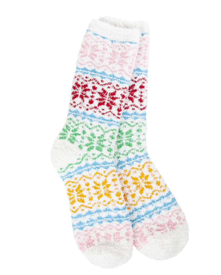 World’s Softest Socks Holiday Cozy Winter Crew-Fairisle Whimsical