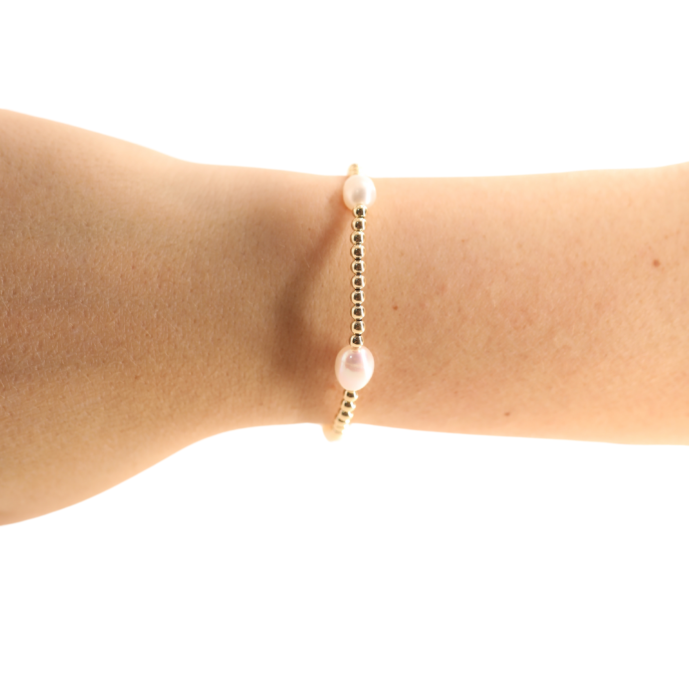 Beaded Blondes Pearl Poppi Bracelet in Gold-Standard