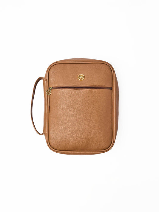 Mary Square Bible Cover-Camel