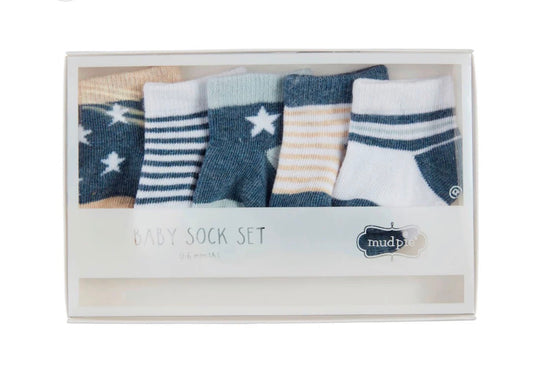Mudpie Stars & Stripes Baby Sock Set (0-6 months)