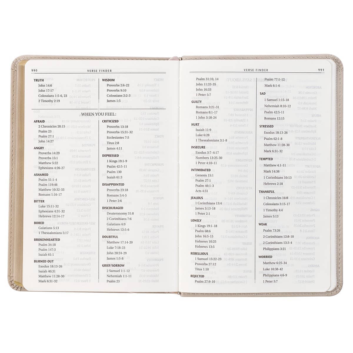 Christian Art Gifts KJV Bible Compact-Faux Leather, Taupe