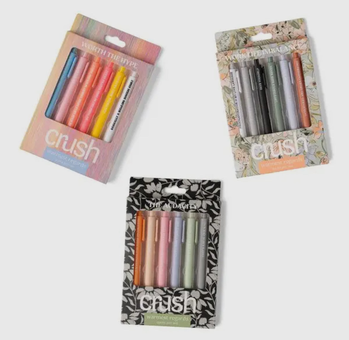 Crush Warmest Regards Quote Pen Set