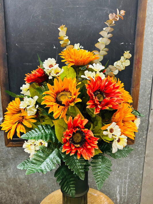 Sunflower Fall Silk Vase Insert