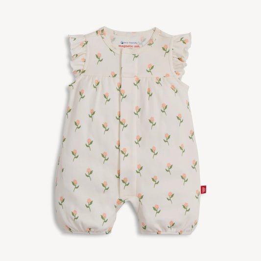 Magnetic Me Romper-Floral Chicken Tender