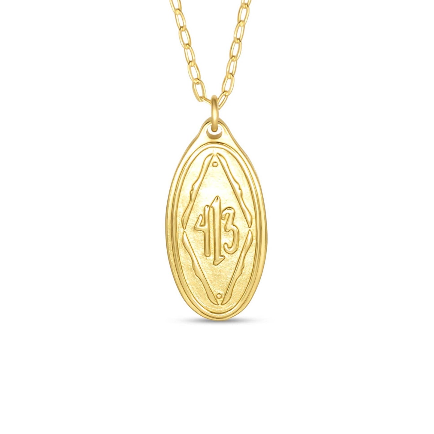 Madison Sterling Original Gold Necklace (22”)-Philippians 4:13