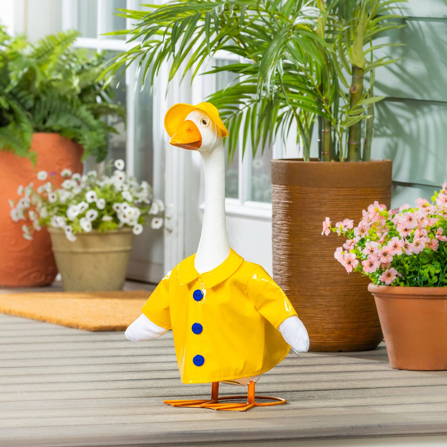 Evergreen Enterprises Giddy the Porch Goose Statue-Metal