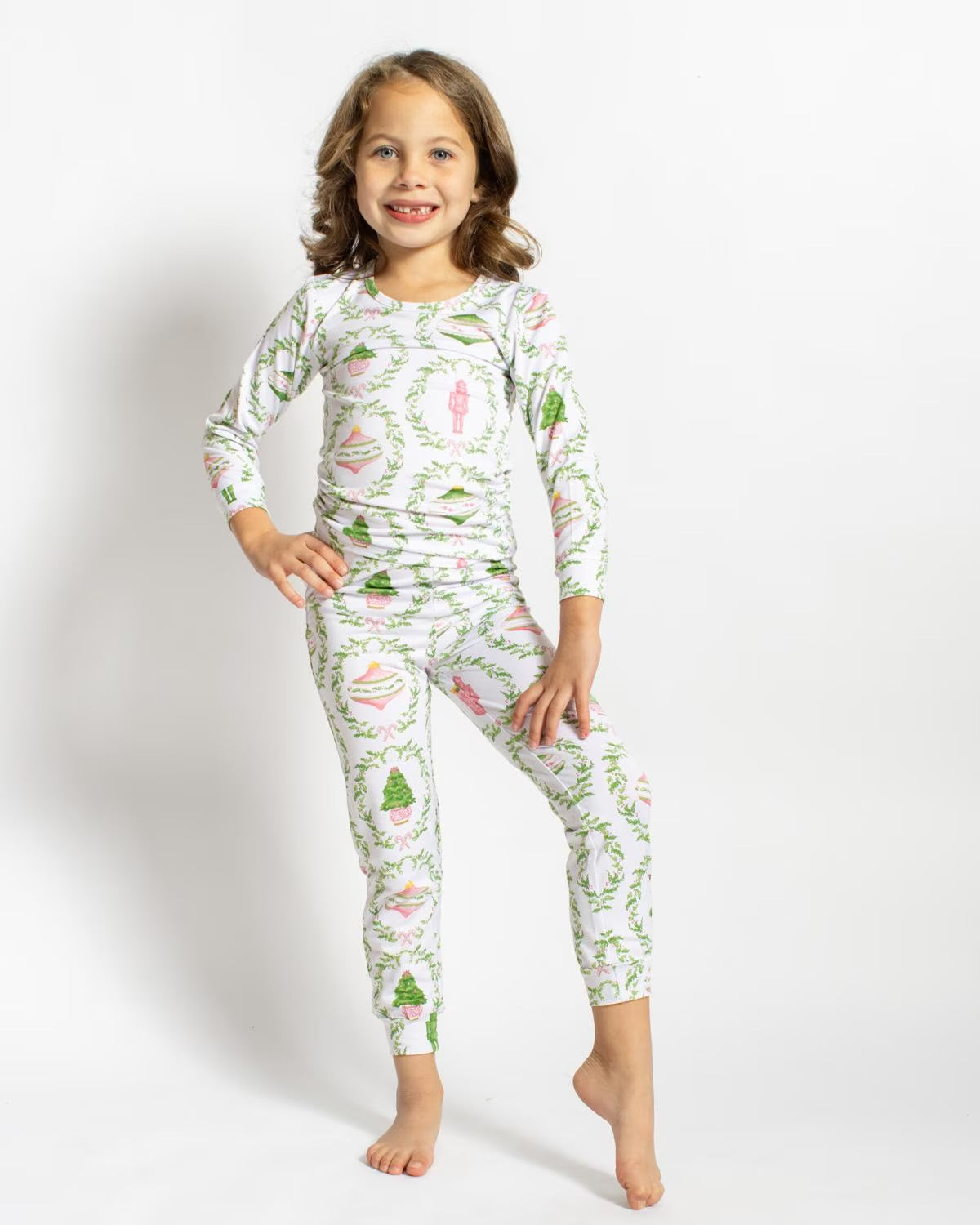 The Royal Standard Kid's Nutcracker Trellis Long Sleeve Pajamas