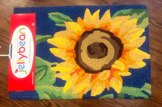 Jellybean Indoor/Outdoor Accent Rugs-Bold Sunflower