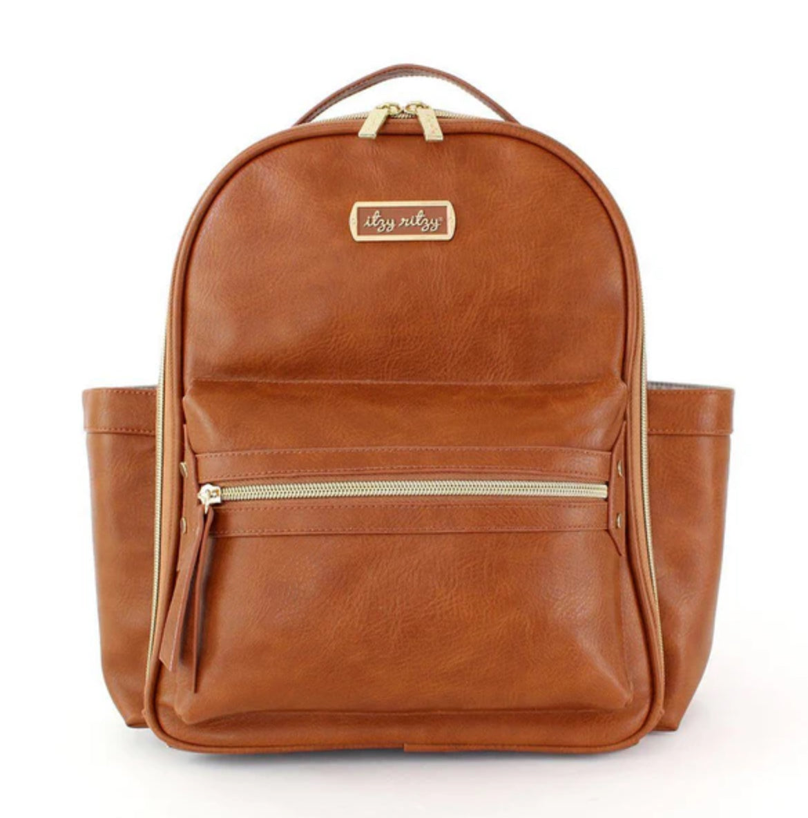 Itzy Mini Plus Diaper Bag-Cognac