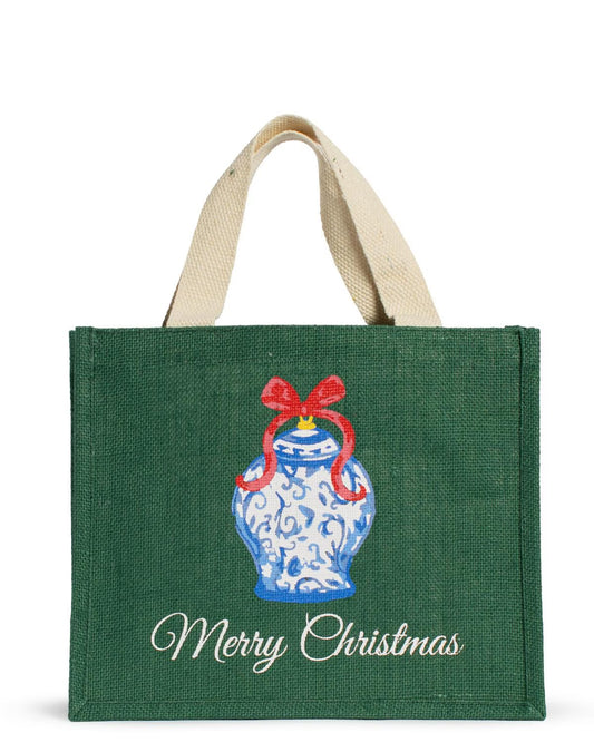 The Royal Standard Chinoiserie Merry Christmas Gift Tote