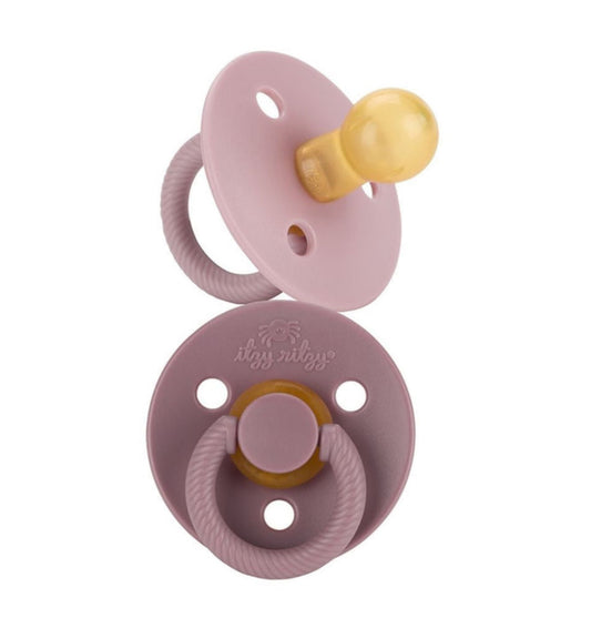 Itzy Soother Natural Rubber Pacifier (0-6M)-Orchid & Lilac