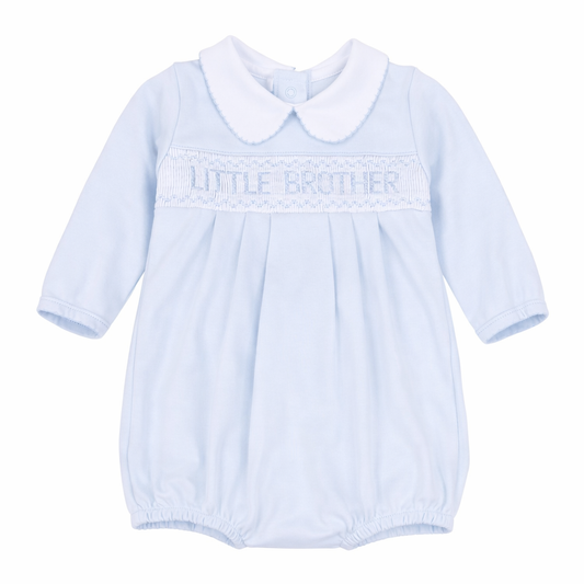 Magnolia Baby Little Brother Smocked Long Sleeve Bubble