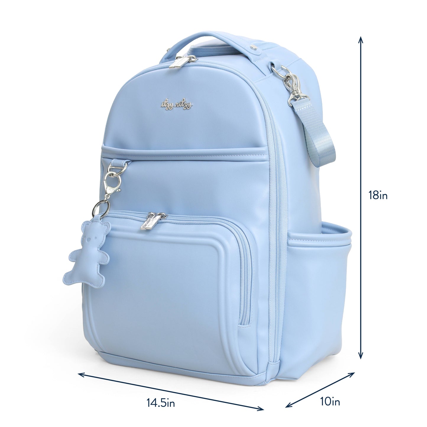 Itzy Ritzy Teddy Blue Boss Plus Backpack Diaper Bag