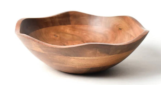 Coton Colors Fundamental Wood Ruffle Bowl (13 inch)