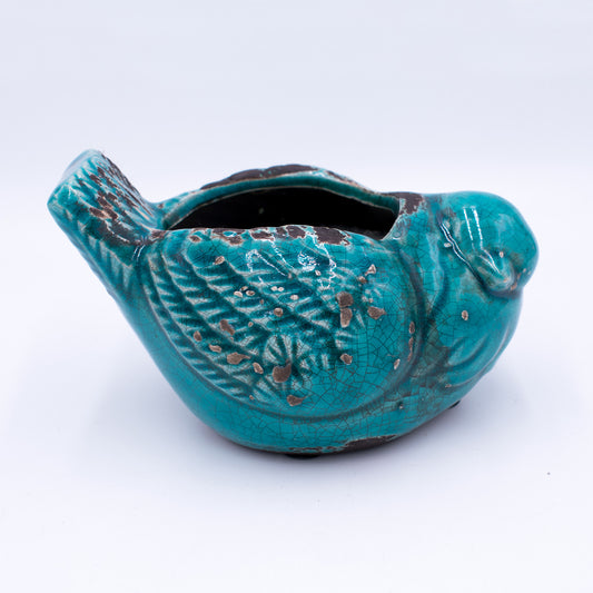 Swan Creek Candle Bird Pottery-White Peach & Clove