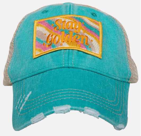 Katydid Trucker Hat-Stay Golden