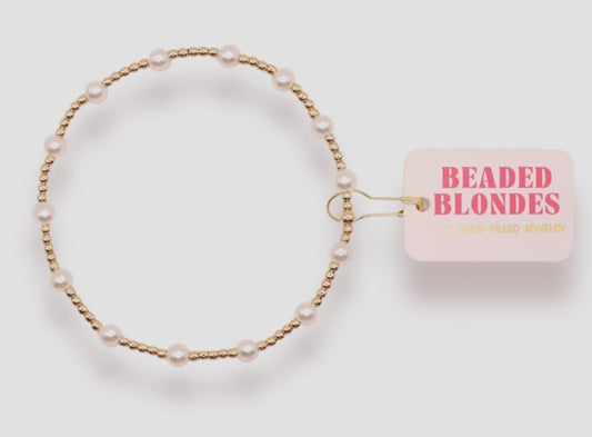 Beaded Blondes June Pearl Bracelet-Extended