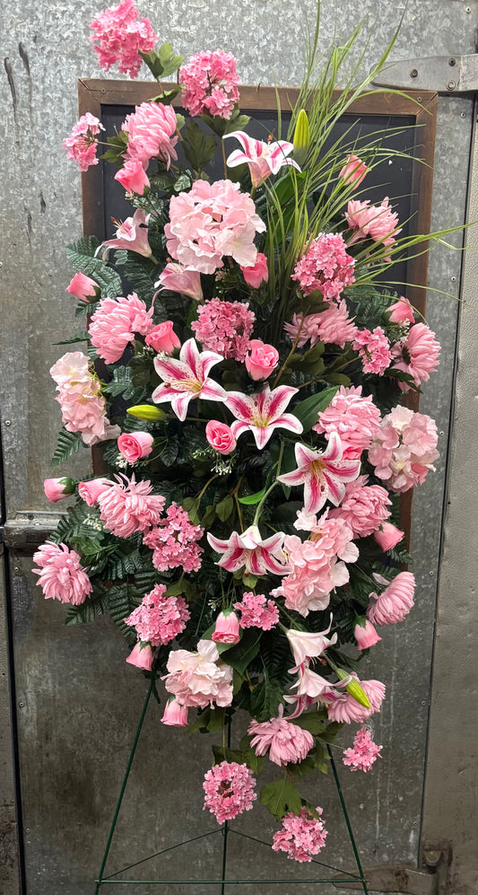 Pink Bereavement Silk Spray
