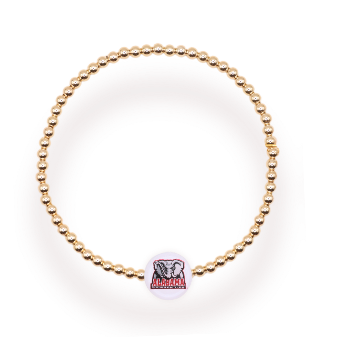 Beaded Blondes Alabama Logo Flip Bracelet on Gold-Standard