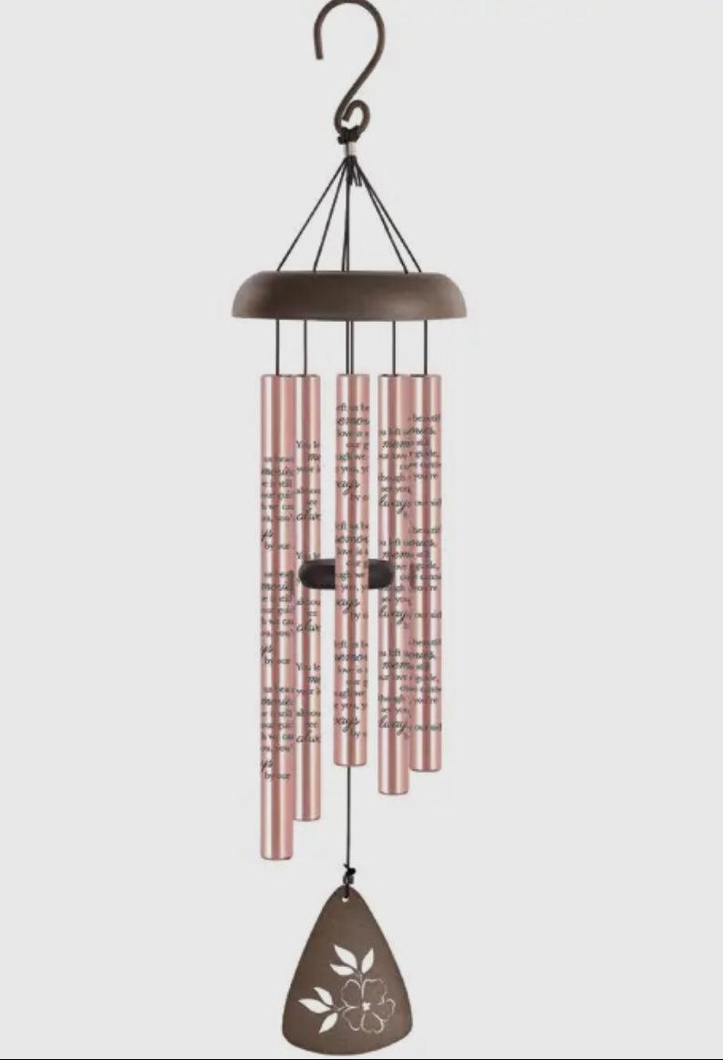 Carson Home Accents 30" Rose Gold Sonnet Chime-Beautiful Memories