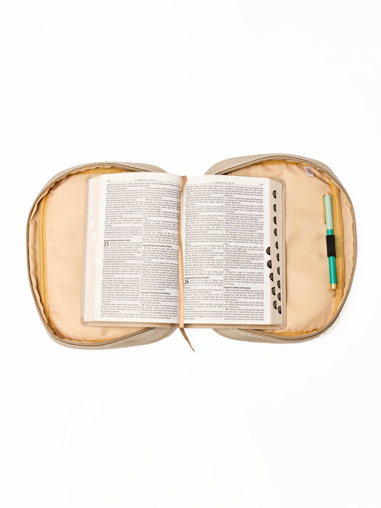 Mary Square Bible Cover-Champagne