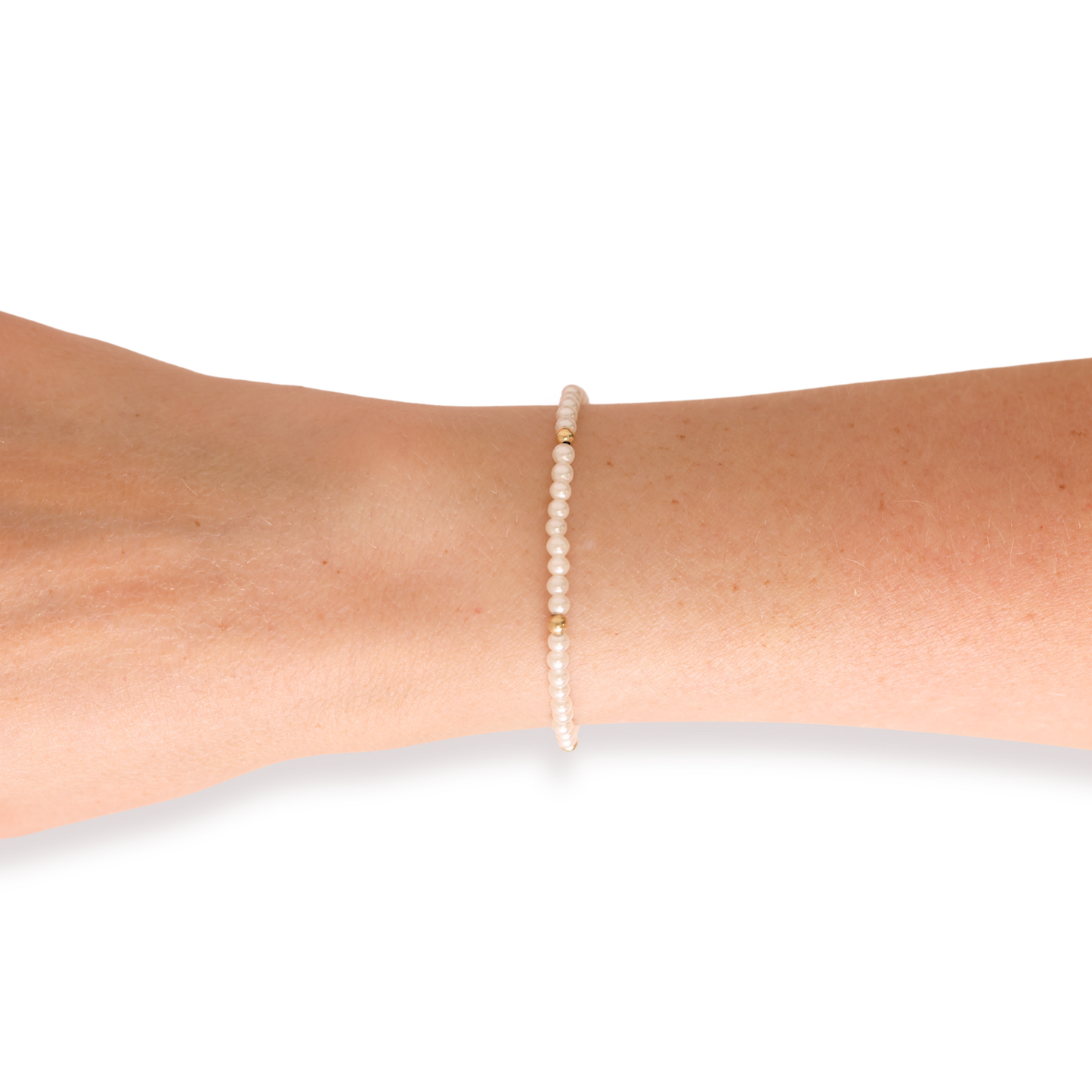 Beaded Blondes Lilly Pearl Bracelet in Gold-Standard