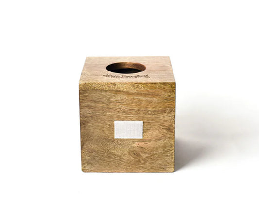 Happy Everything Mini Square Wood Tissue Box