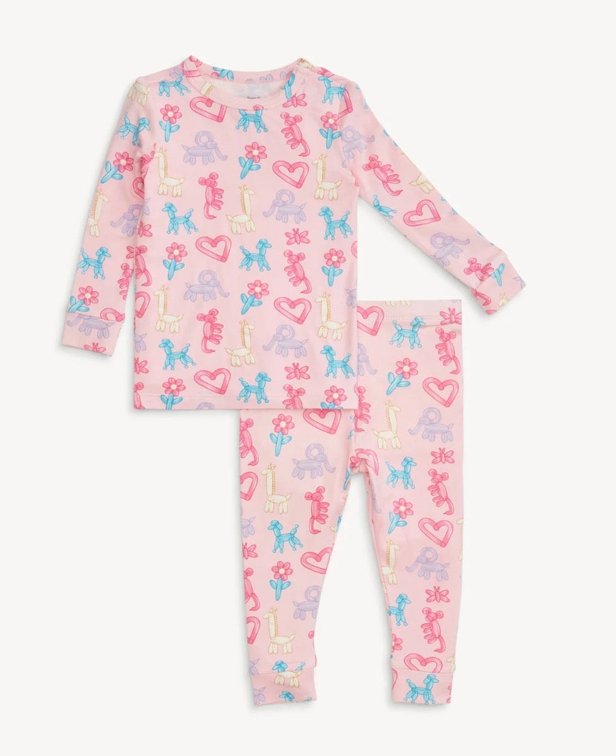 Magnetic Me Pink Party Animals Glow In The Dark Magentic Pajama Set