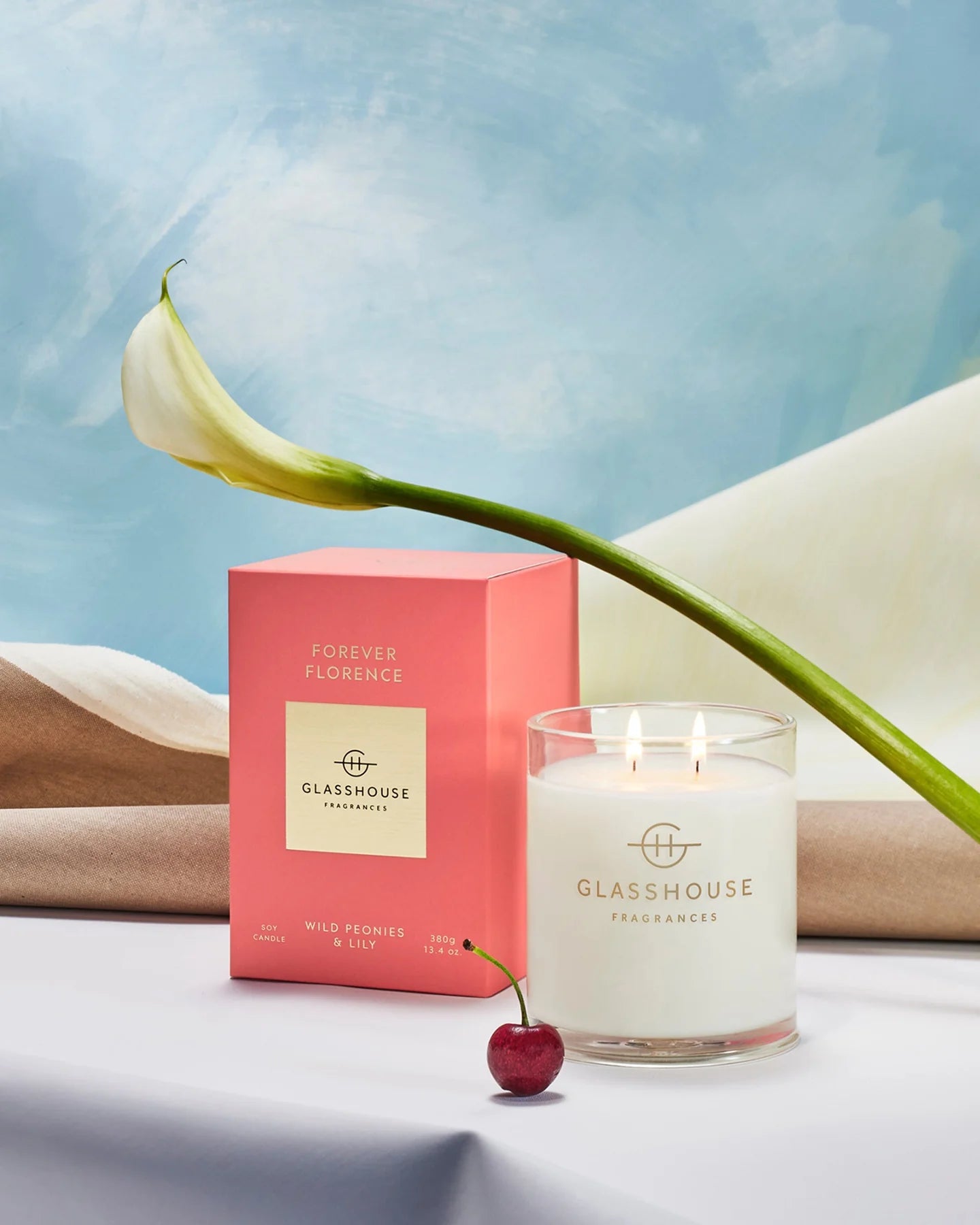Glasshouse Fragrances 13.4 oz. Scented Candle-Forever Florence