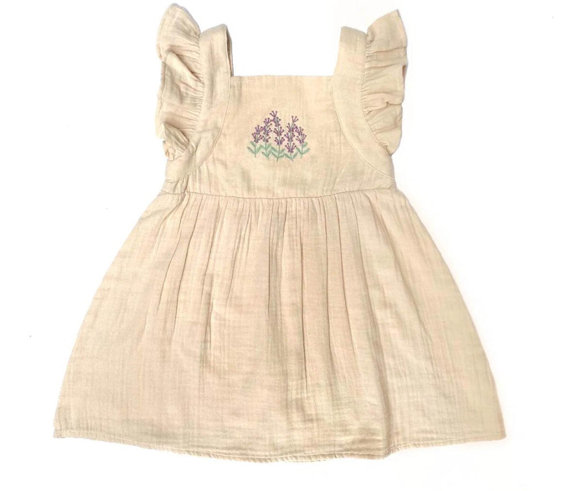 City Mouse Purple Floral Muslin Dress (5 years)