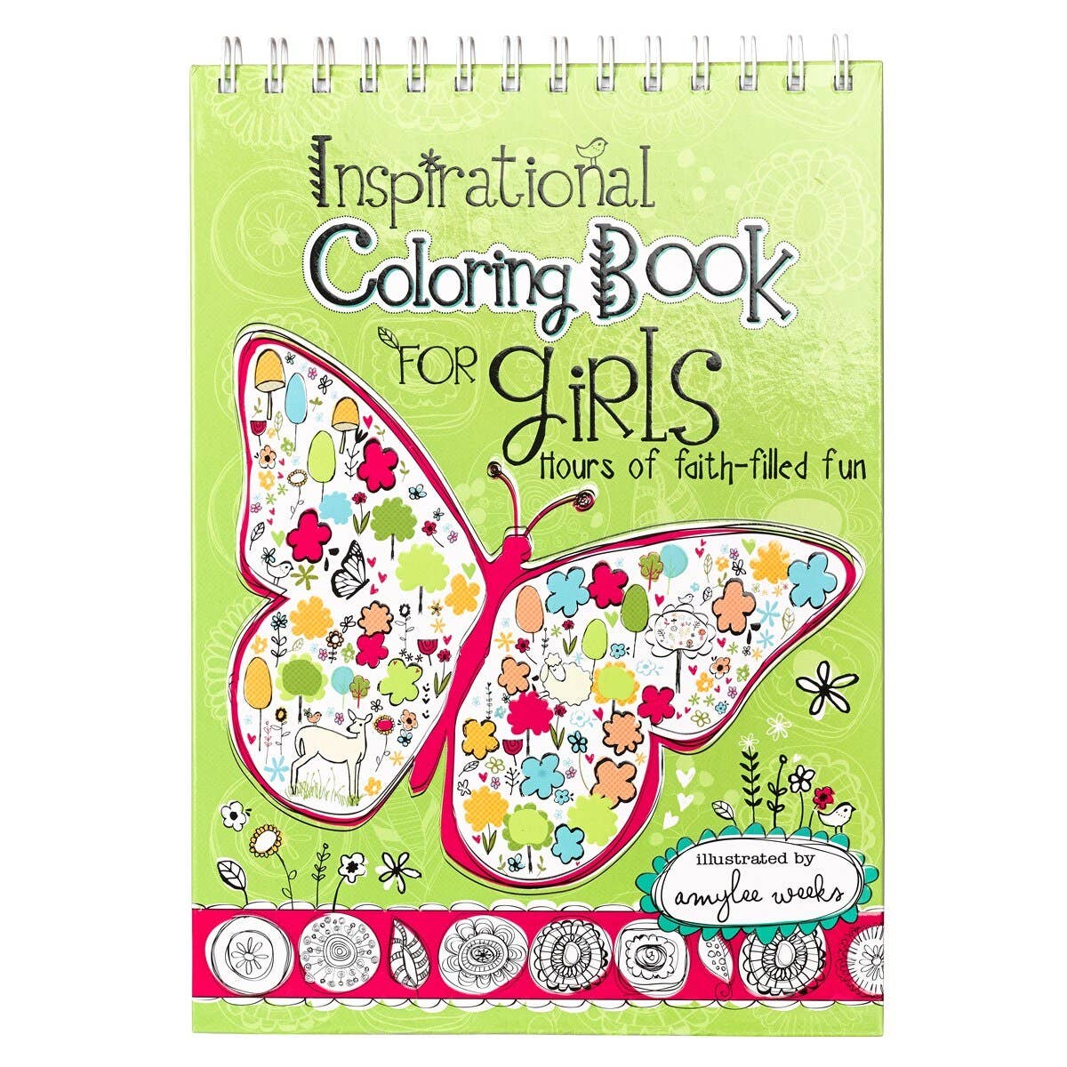 Christian Art Gifts Coloring Book Wirebound Inspirational for Girls