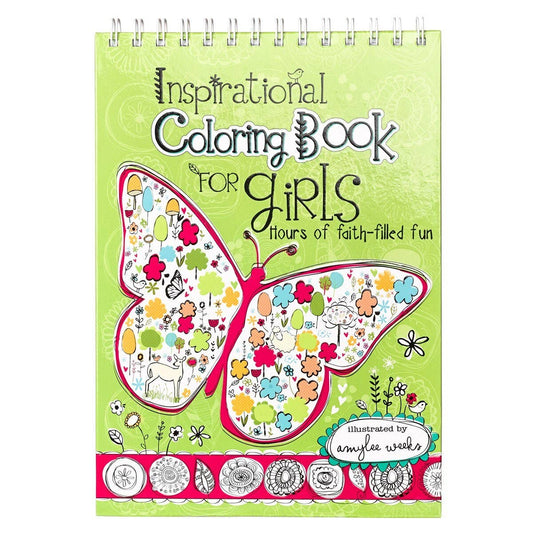 Christian Art Gifts Coloring Book Wirebound Inspirational for Girls
