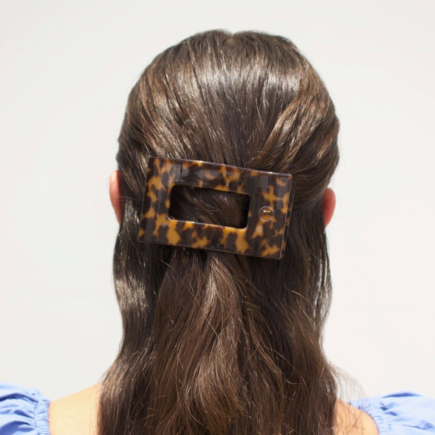 Teleties Medium Flat Rectangle Hair Clip-Tortoise